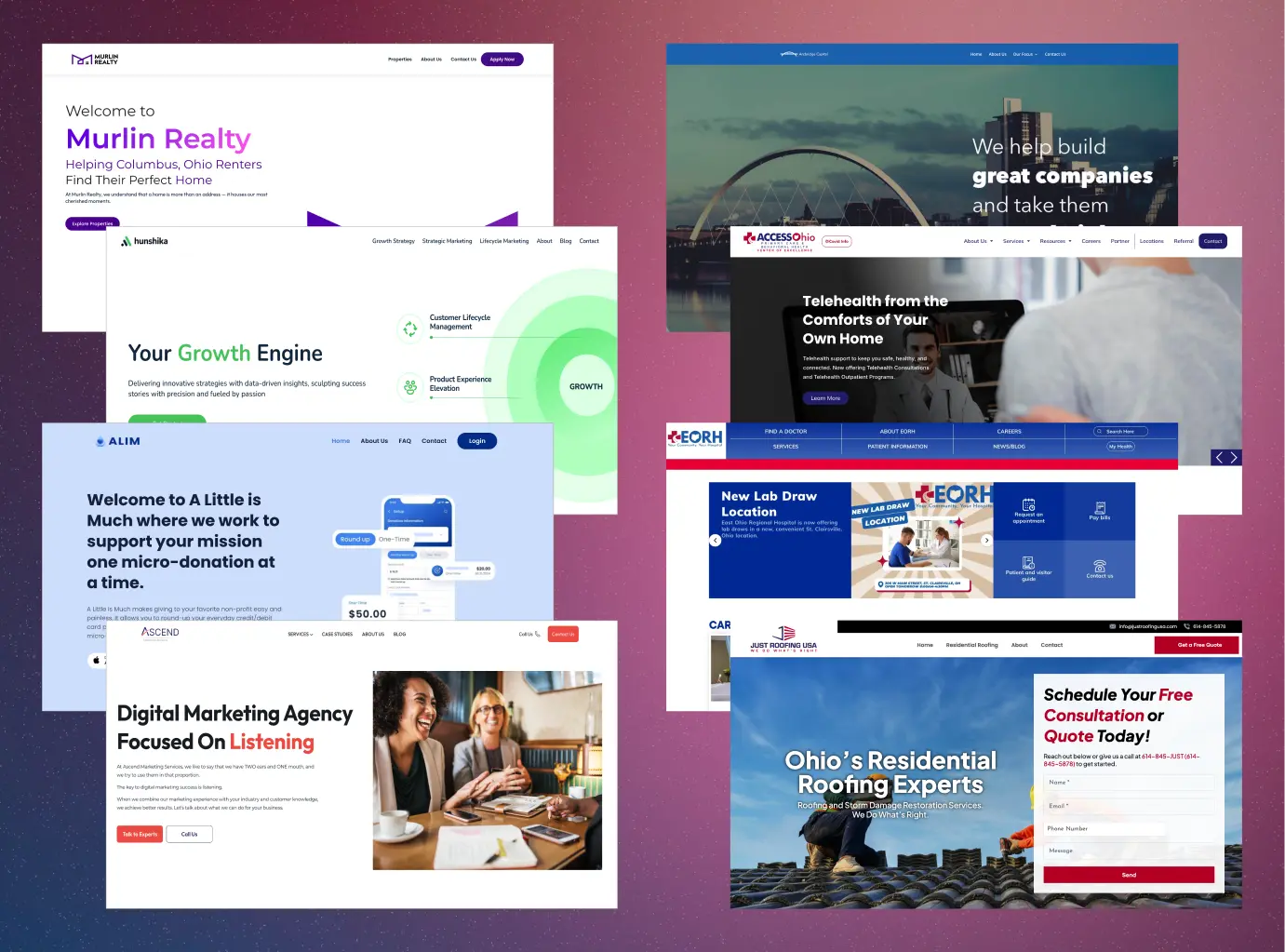 website-design-development-company-portfolio uplancer website portfolio of client websites.