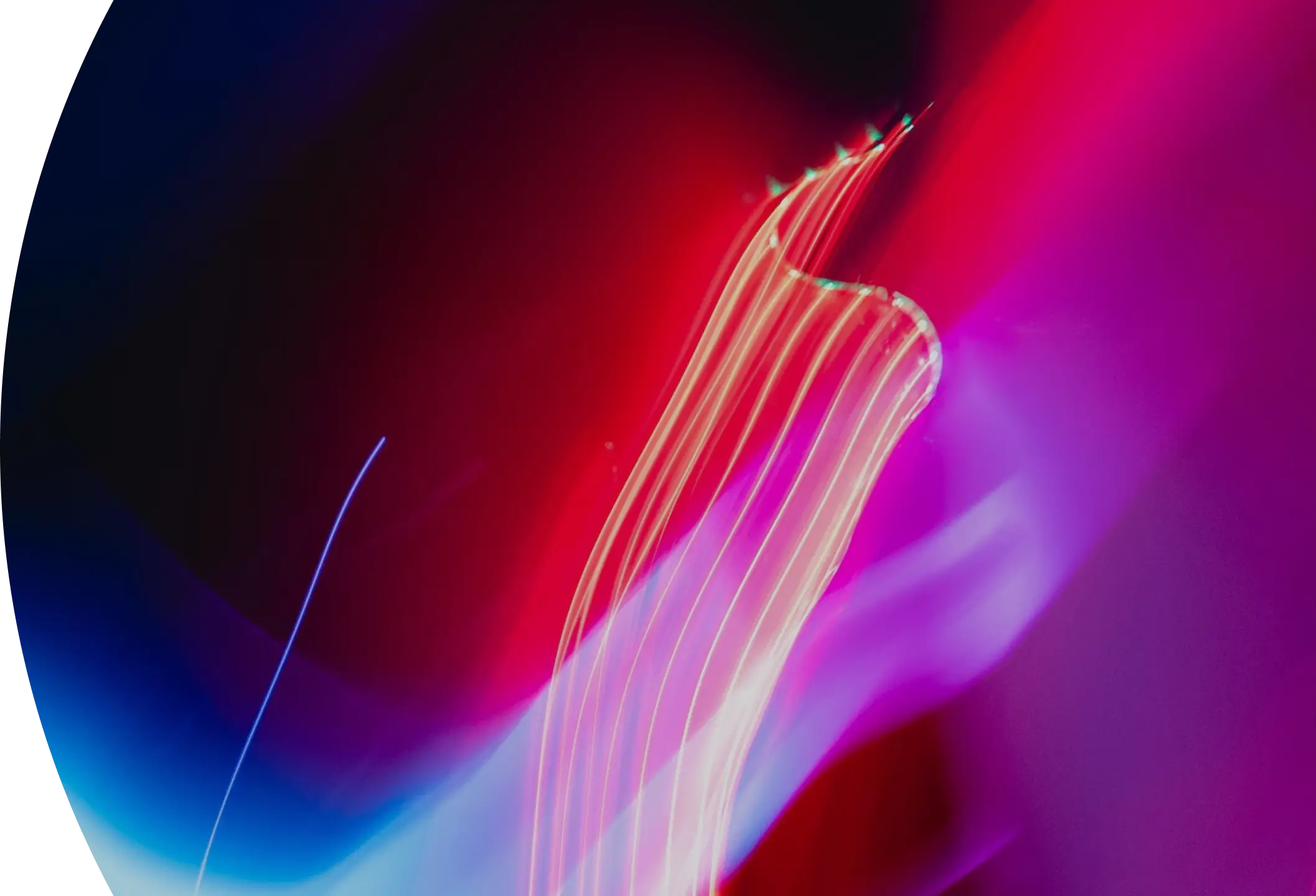 app-development-bg streaming lines on neon color background.