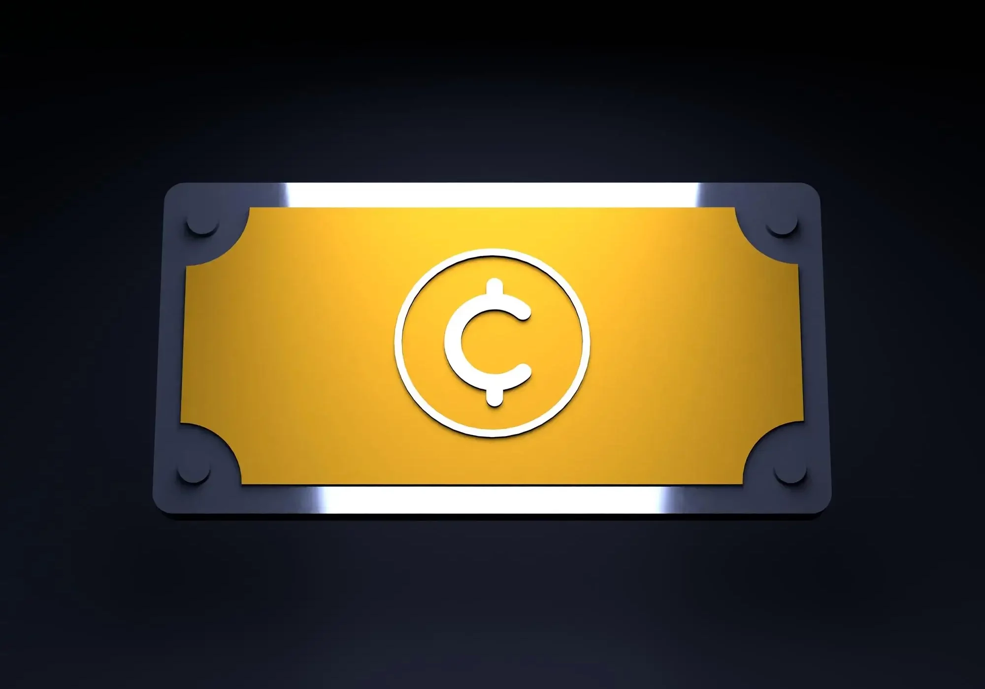 liquid-crypto a currency bill with c with vertical strikethrough like the dollar.