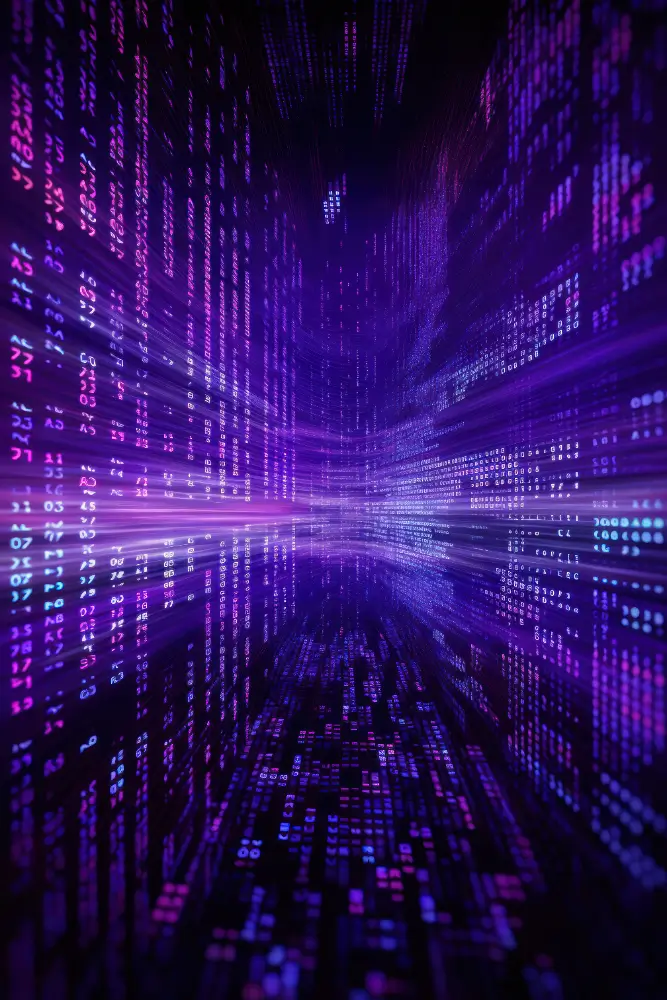 digital-transformation-edge-tech random numbers and neon colors all over.